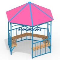 Беседка с лавками МАФ 4120 в Уфе Беседка с лавками МАФ 4120 в Уфе