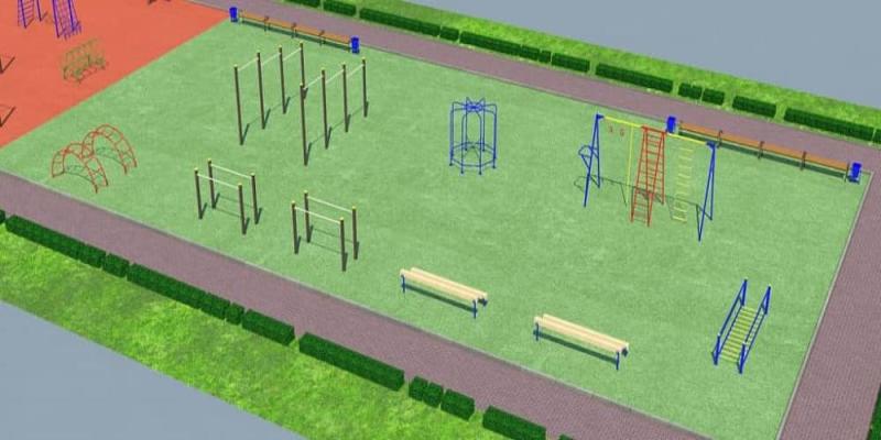 Проект детско-спортивной площадки для школы - детсада в Уфе Проект детско-спортивной площадки для школы - детсада в Уфе