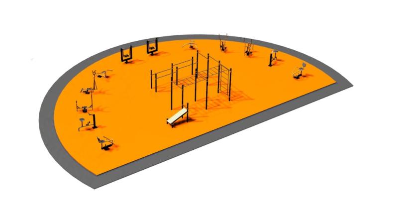 Дизайн проект спортплощадки Полукруглая в Уфе Дизайн проект спортплощадки Полукруглая в Уфе