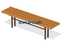 Лавочка без спинки МАФ 1601 в Уфе