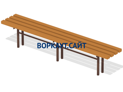 Двухметровая лавочка без спинки 2 м МАФ 1602 в Уфе