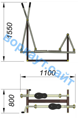 Уличный тренажер "Лыжник" УТ 008 в Уфе