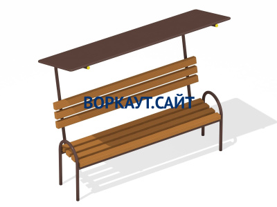 Лавочка под навесом МАФ 1607 в Уфе