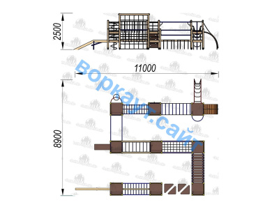 Детский спортивный комплекс Полоса препятствий ДСК 3116 в Уфе