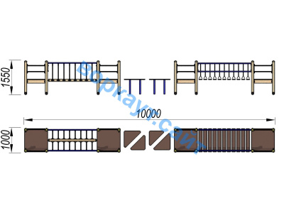 Детский спортивный комплекс Двойной мостик ДСК 3115 в Уфе