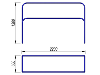 Брусья разновысокие МАФ 3531 в Уфе