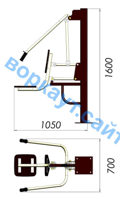 Уличный тренажер "Жим от груди" УТ 002 в Уфе