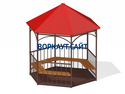 Беседка с лавками и полом МАФ 4122 в Уфе
