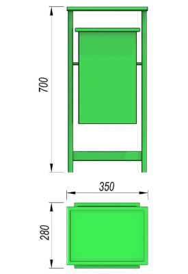 Урна с крышкой МАФ 1631 в Уфе