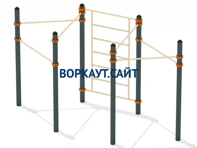 Воркаут турник разноуровневый с шведской стенкой ВС-25 в Уфе
