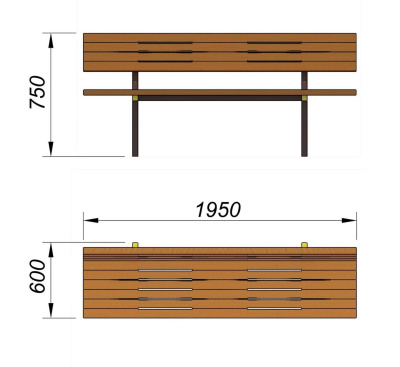 Диван уличный МАФ 1608 в Уфе