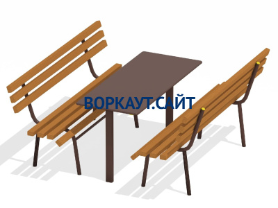 Дачный комплект из 2 лавочек и стола МАФ 1620 в Уфе