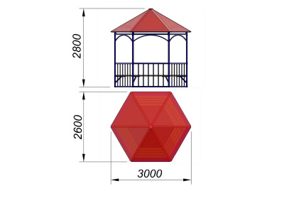 Беседка с лавками МАФ 4120 в Уфе