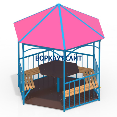 Беседка со столом, лавками и полом МАФ 4123 в Уфе