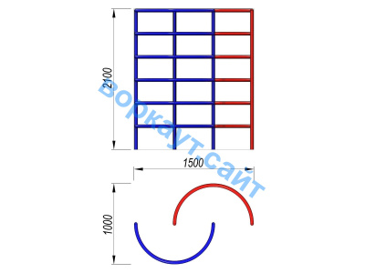 Шведская стенка полукруглая ДСК 3503 в Уфе